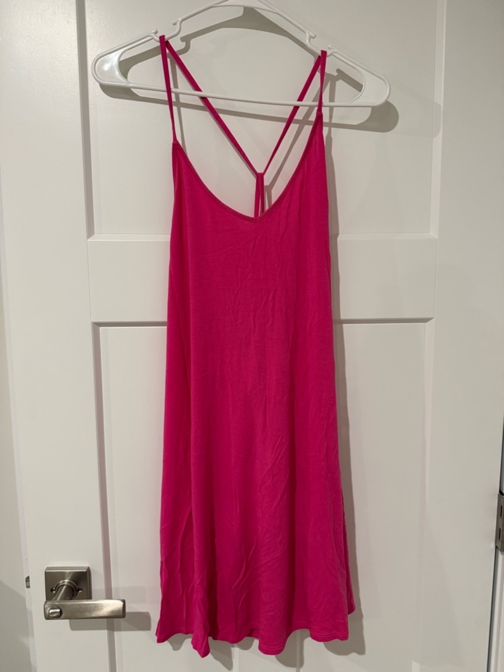 Hot Pink Strappy Swim Cover size small